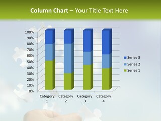 Concept With A Man Catching A Falling Puzzle Piece. PowerPoint Template