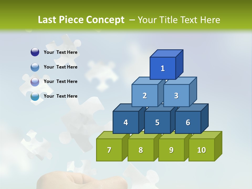 Concept With A Man Catching A Falling Puzzle Piece. PowerPoint Template