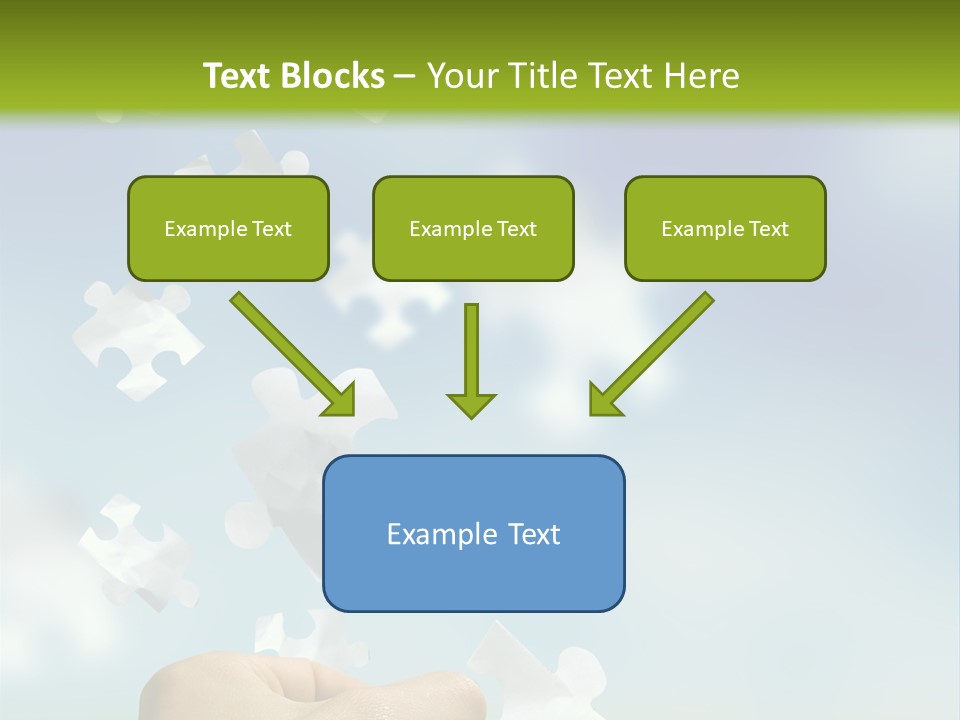 Concept With A Man Catching A Falling Puzzle Piece. PowerPoint Template