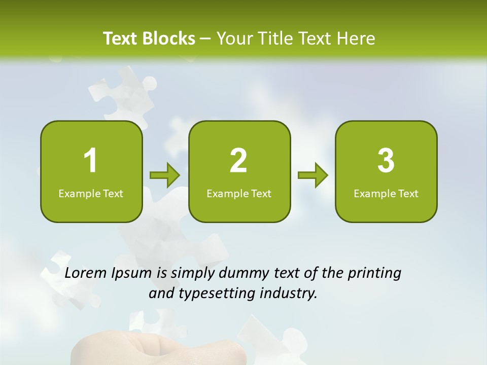 Concept With A Man Catching A Falling Puzzle Piece. PowerPoint Template