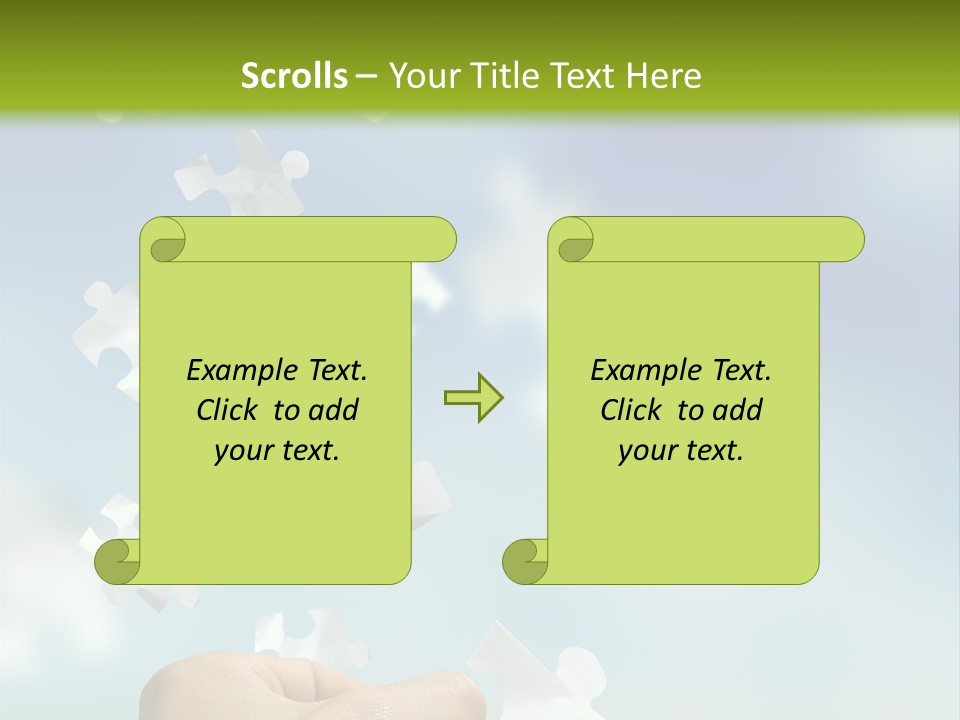 Concept With A Man Catching A Falling Puzzle Piece. PowerPoint Template