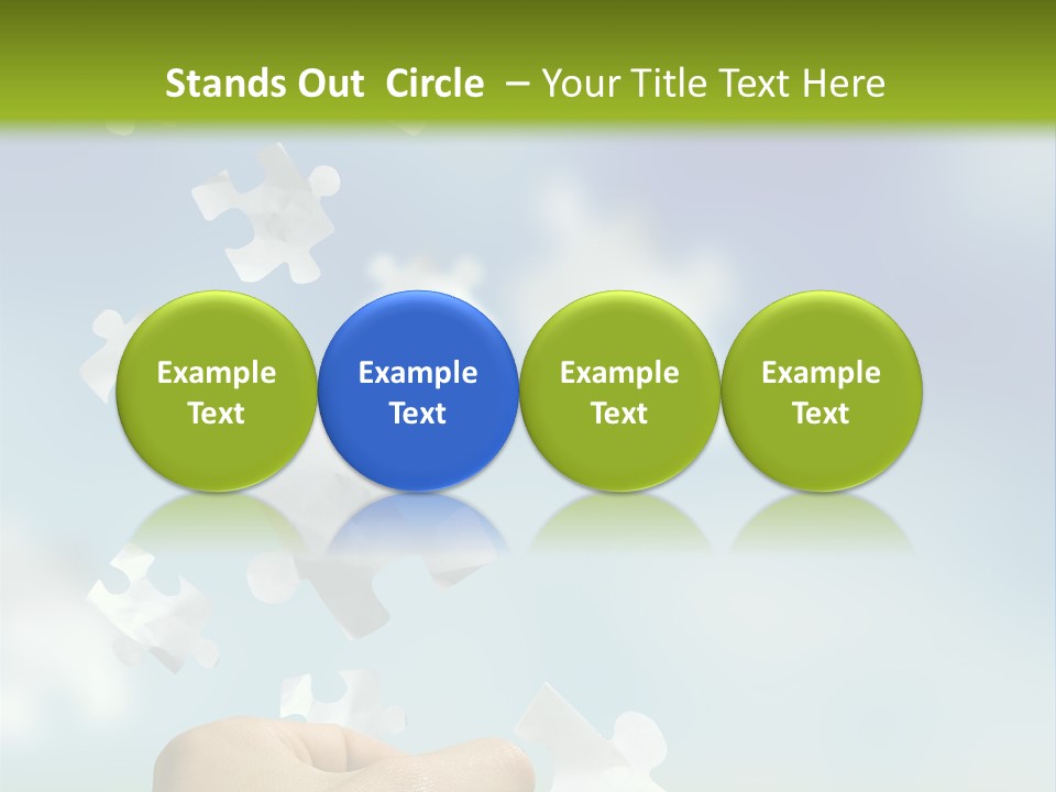 Concept With A Man Catching A Falling Puzzle Piece. PowerPoint Template