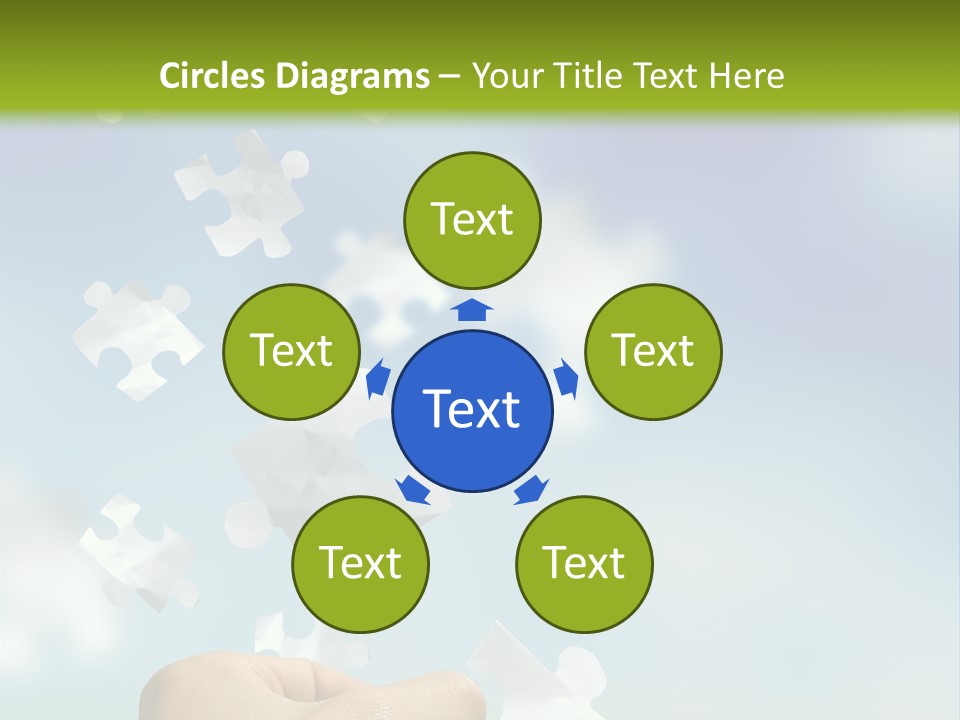 Concept With A Man Catching A Falling Puzzle Piece. PowerPoint Template