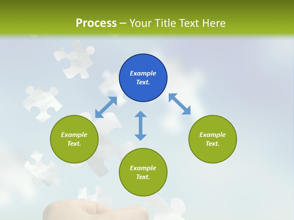 Concept With A Man Catching A Falling Puzzle Piece. PowerPoint Template