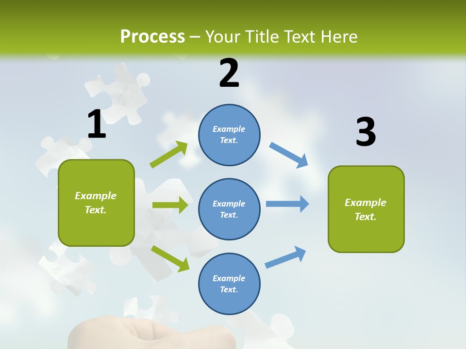 Concept With A Man Catching A Falling Puzzle Piece. PowerPoint Template