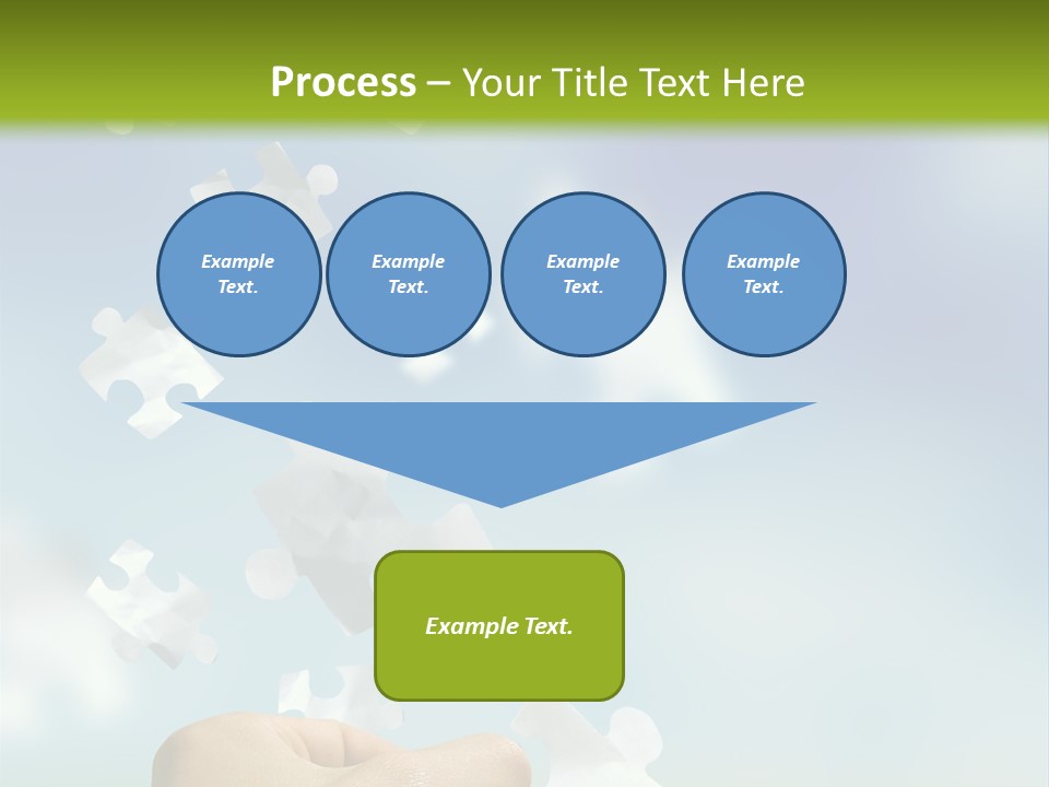 Concept With A Man Catching A Falling Puzzle Piece. PowerPoint Template