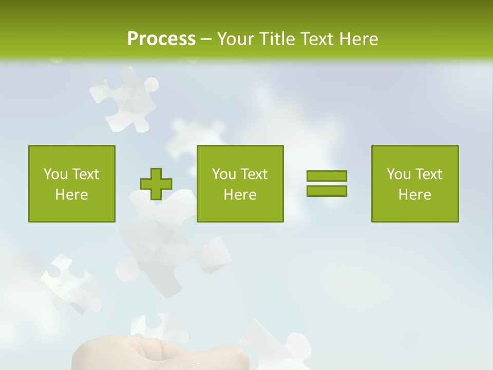 Concept With A Man Catching A Falling Puzzle Piece. PowerPoint Template