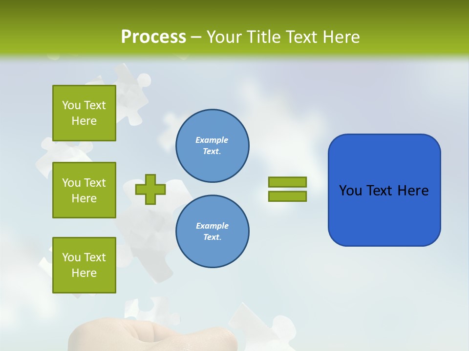 Concept With A Man Catching A Falling Puzzle Piece. PowerPoint Template
