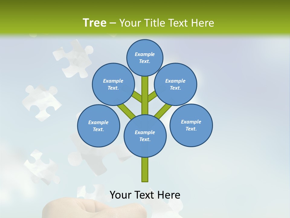 Concept With A Man Catching A Falling Puzzle Piece. PowerPoint Template