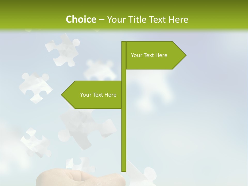 Concept With A Man Catching A Falling Puzzle Piece. PowerPoint Template