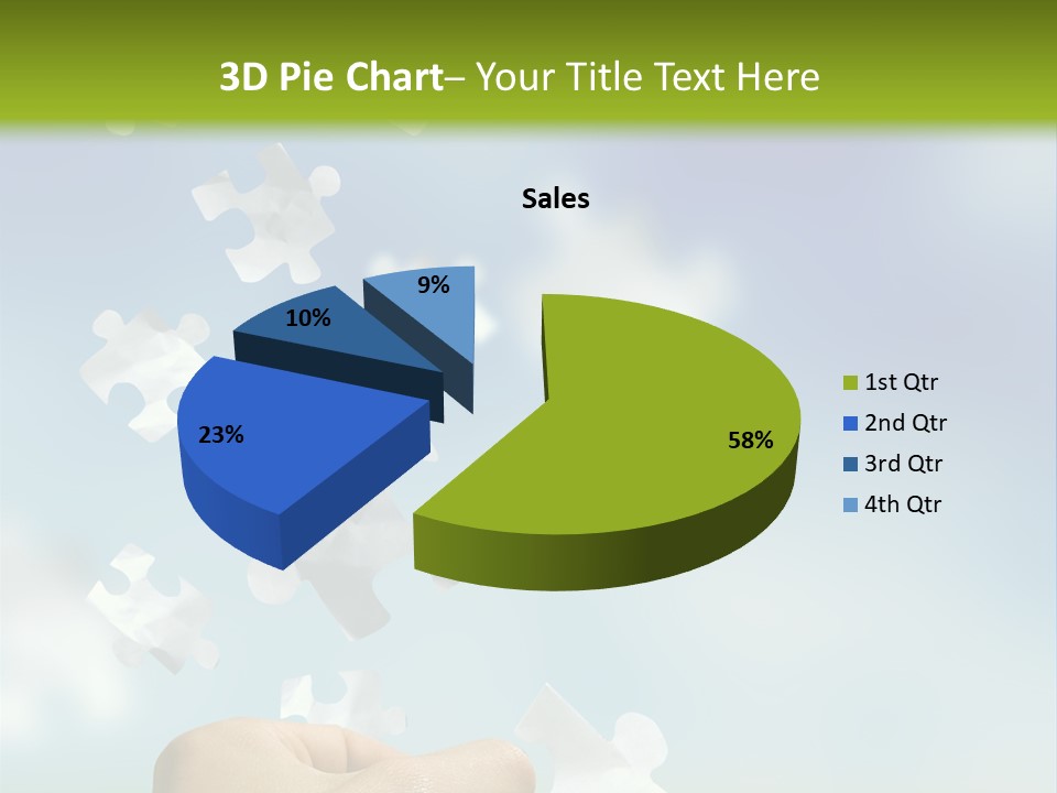 Concept With A Man Catching A Falling Puzzle Piece. PowerPoint Template