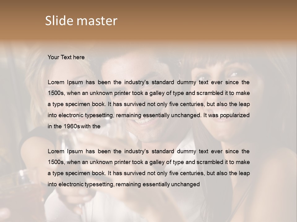 Healthy Living: Friends At A Restaurant Having Fun Together PowerPoint Template