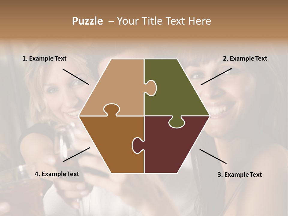 Healthy Living: Friends At A Restaurant Having Fun Together PowerPoint Template