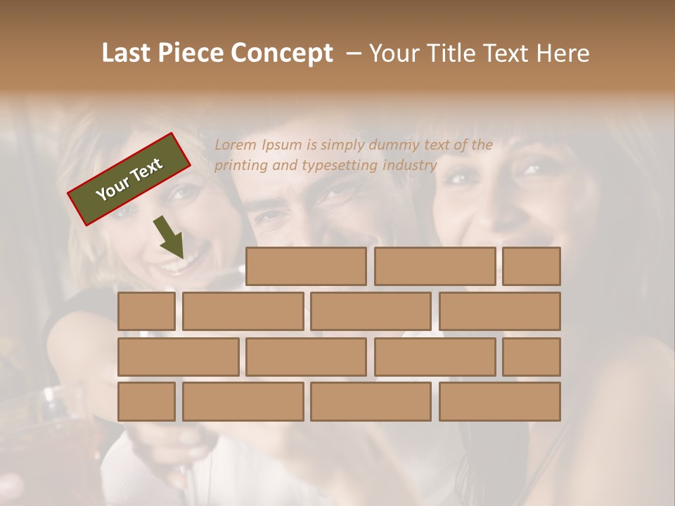 Healthy Living: Friends At A Restaurant Having Fun Together PowerPoint Template