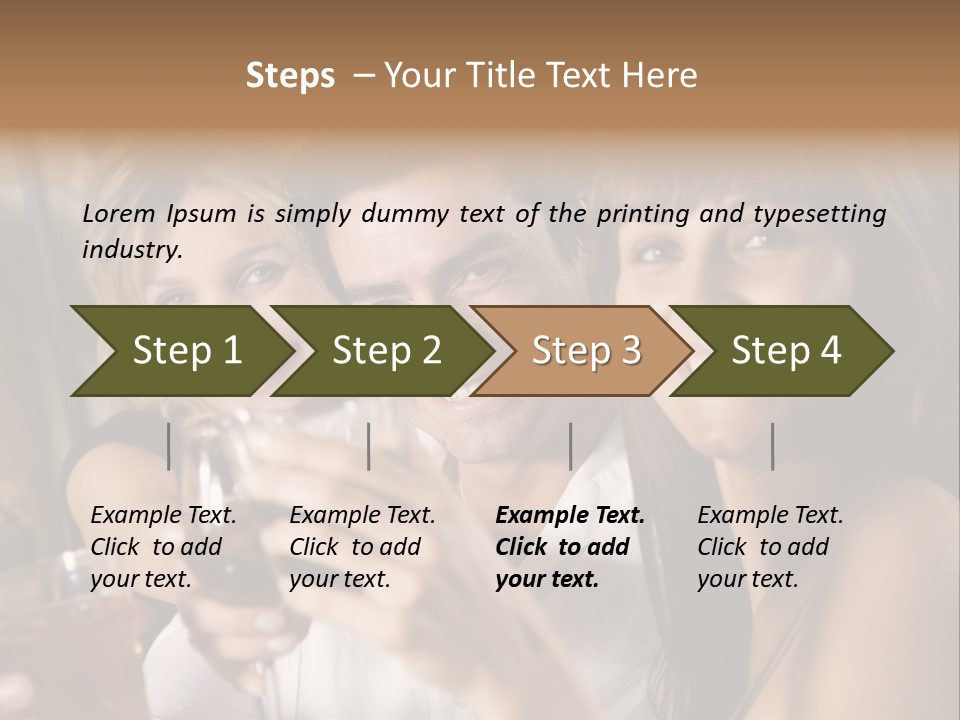 Healthy Living: Friends At A Restaurant Having Fun Together PowerPoint Template