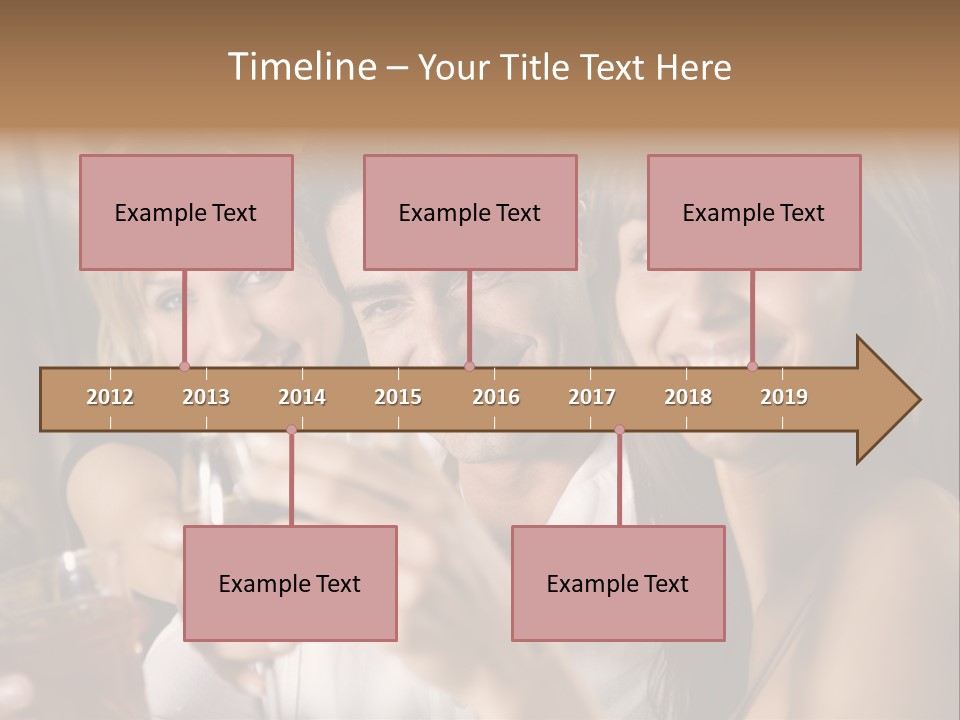 Healthy Living: Friends At A Restaurant Having Fun Together PowerPoint Template
