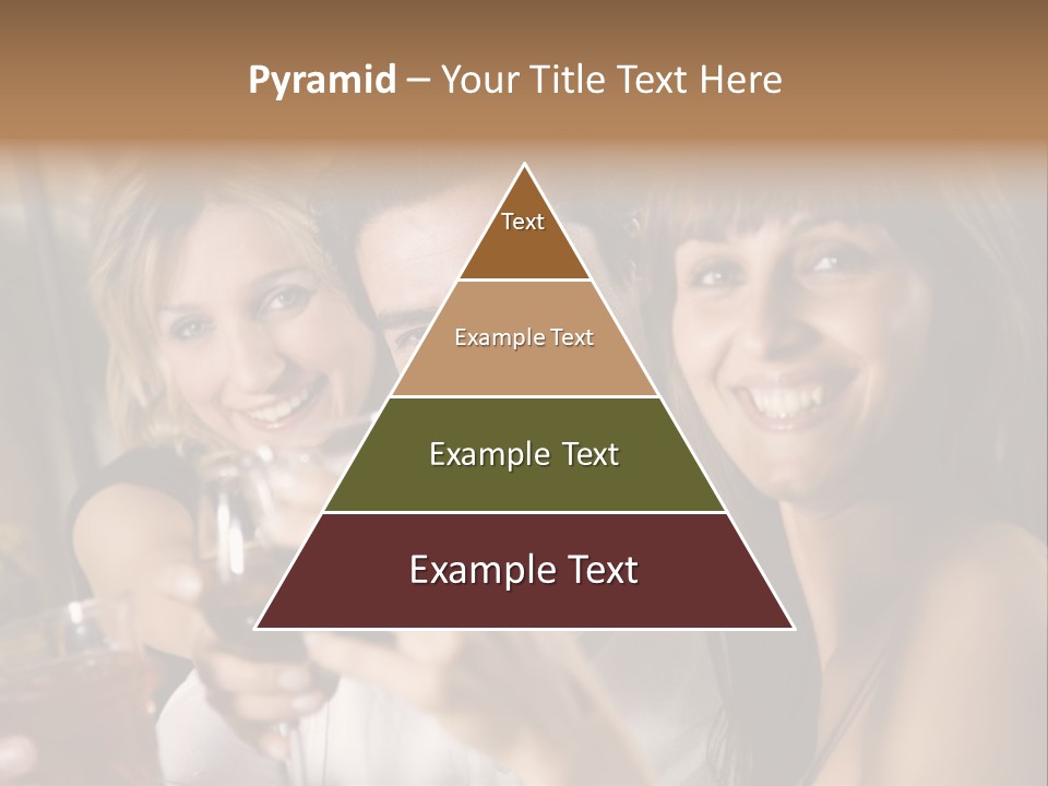 Healthy Living: Friends At A Restaurant Having Fun Together PowerPoint Template