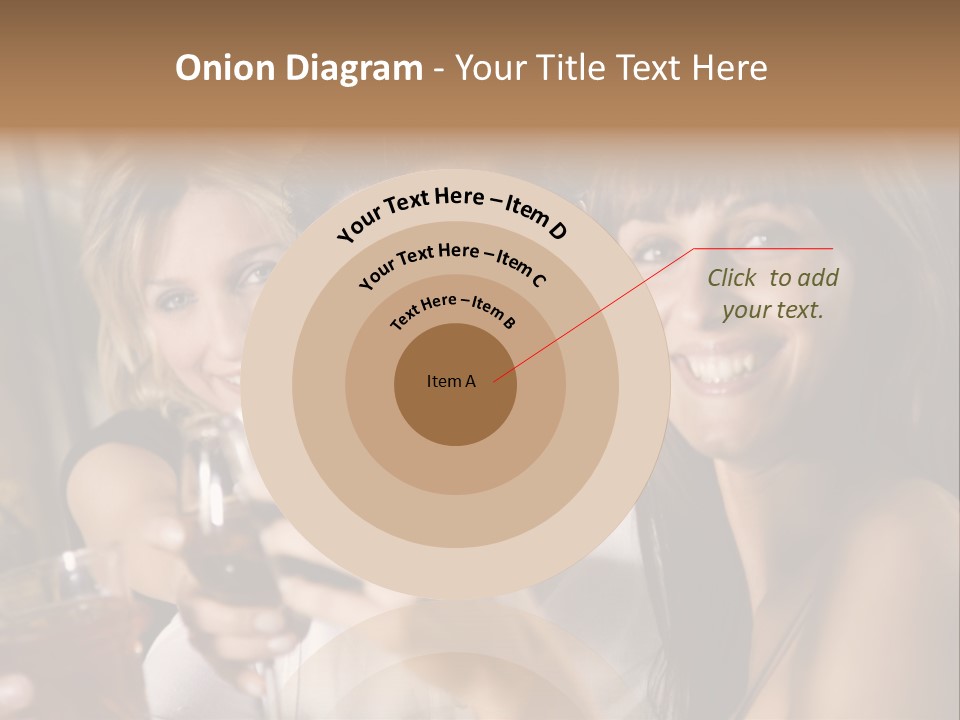 Healthy Living: Friends At A Restaurant Having Fun Together PowerPoint Template