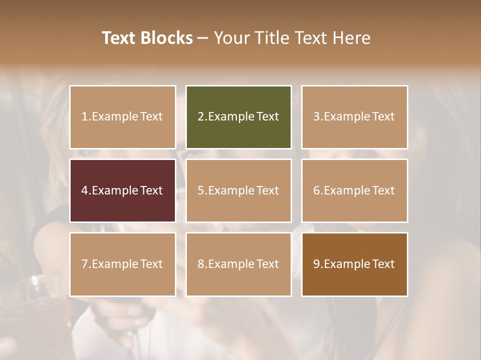 Healthy Living: Friends At A Restaurant Having Fun Together PowerPoint Template