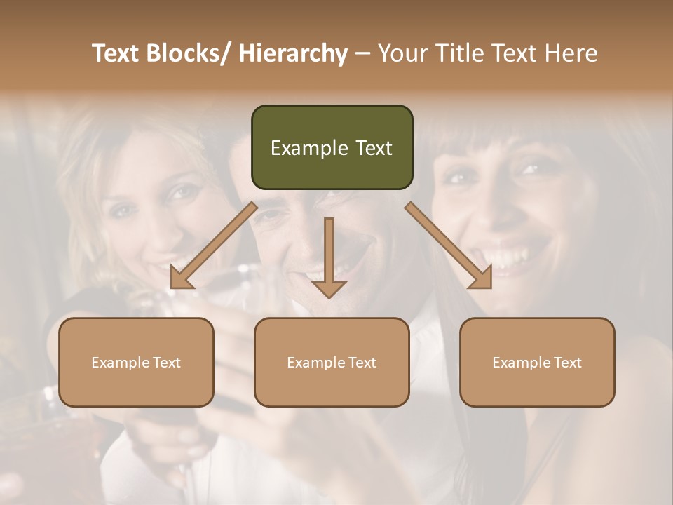 Healthy Living: Friends At A Restaurant Having Fun Together PowerPoint Template