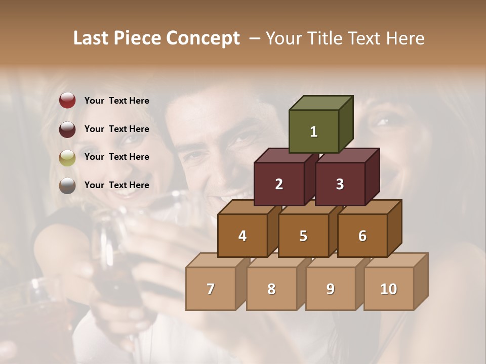 Healthy Living: Friends At A Restaurant Having Fun Together PowerPoint Template