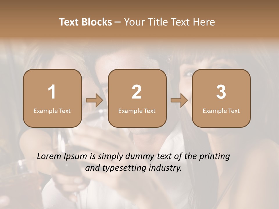 Healthy Living: Friends At A Restaurant Having Fun Together PowerPoint Template