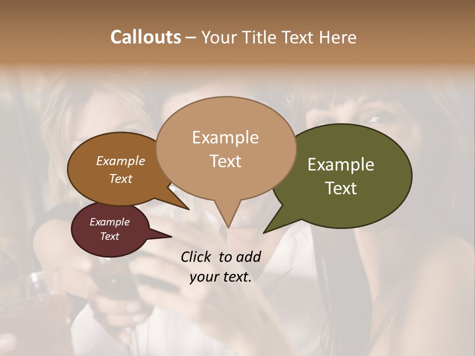 Healthy Living: Friends At A Restaurant Having Fun Together PowerPoint Template