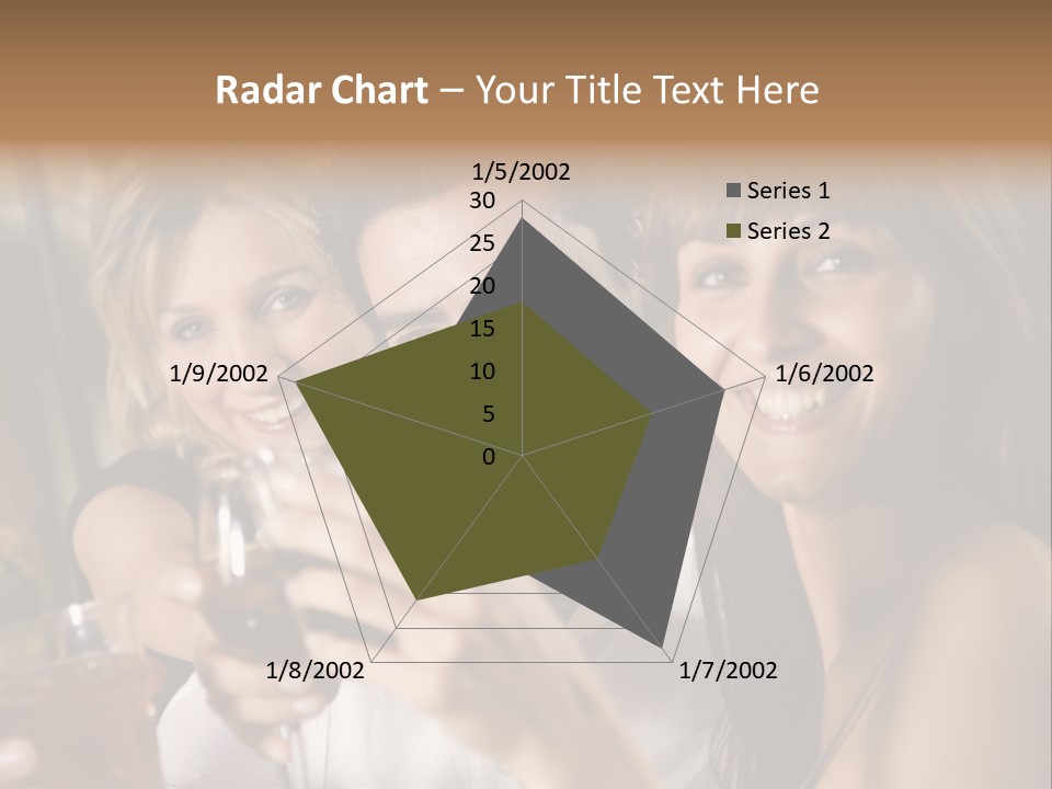 Healthy Living: Friends At A Restaurant Having Fun Together PowerPoint Template