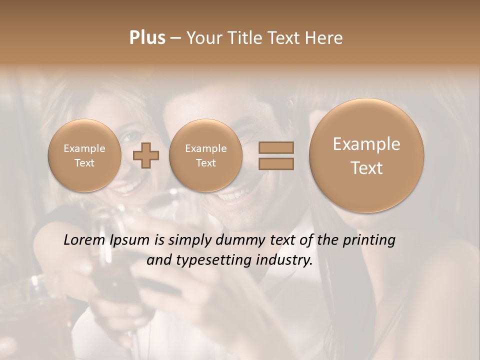 Healthy Living: Friends At A Restaurant Having Fun Together PowerPoint Template