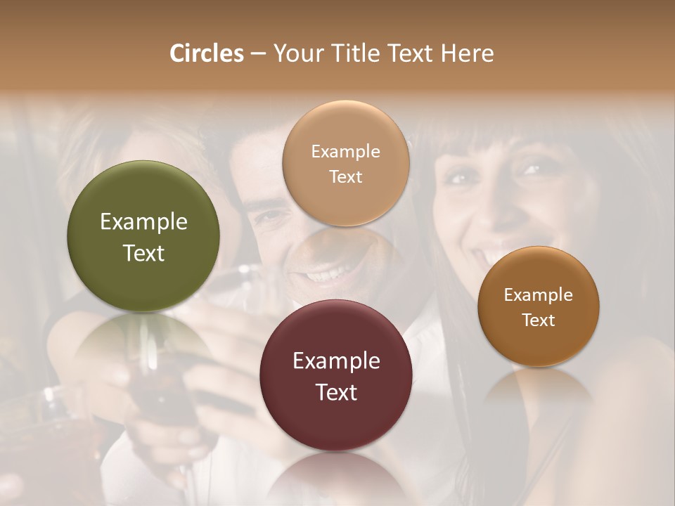 Healthy Living: Friends At A Restaurant Having Fun Together PowerPoint Template