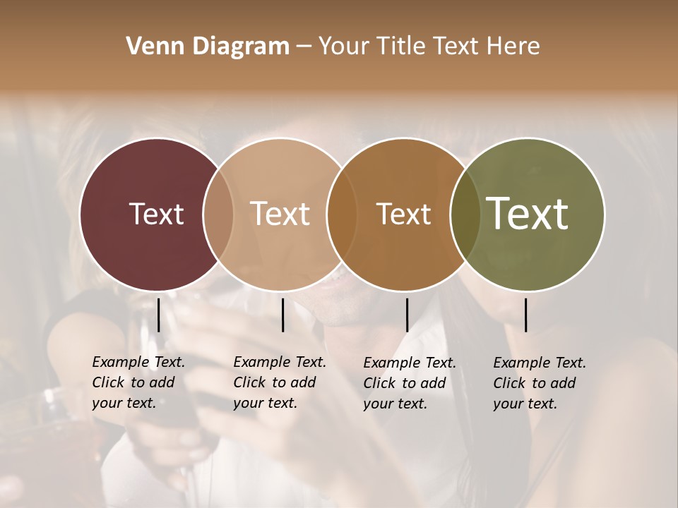 Healthy Living: Friends At A Restaurant Having Fun Together PowerPoint Template