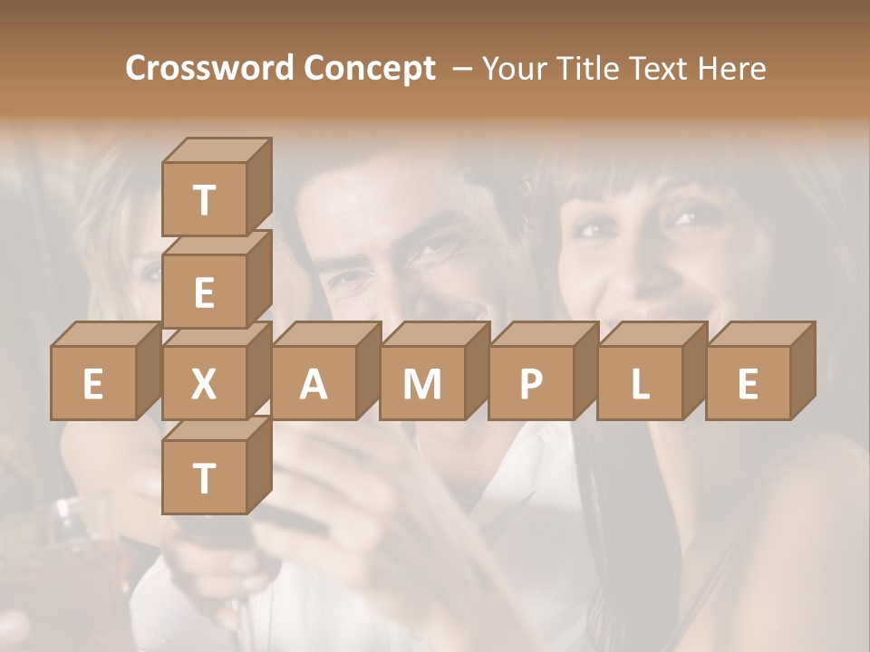 Healthy Living: Friends At A Restaurant Having Fun Together PowerPoint Template