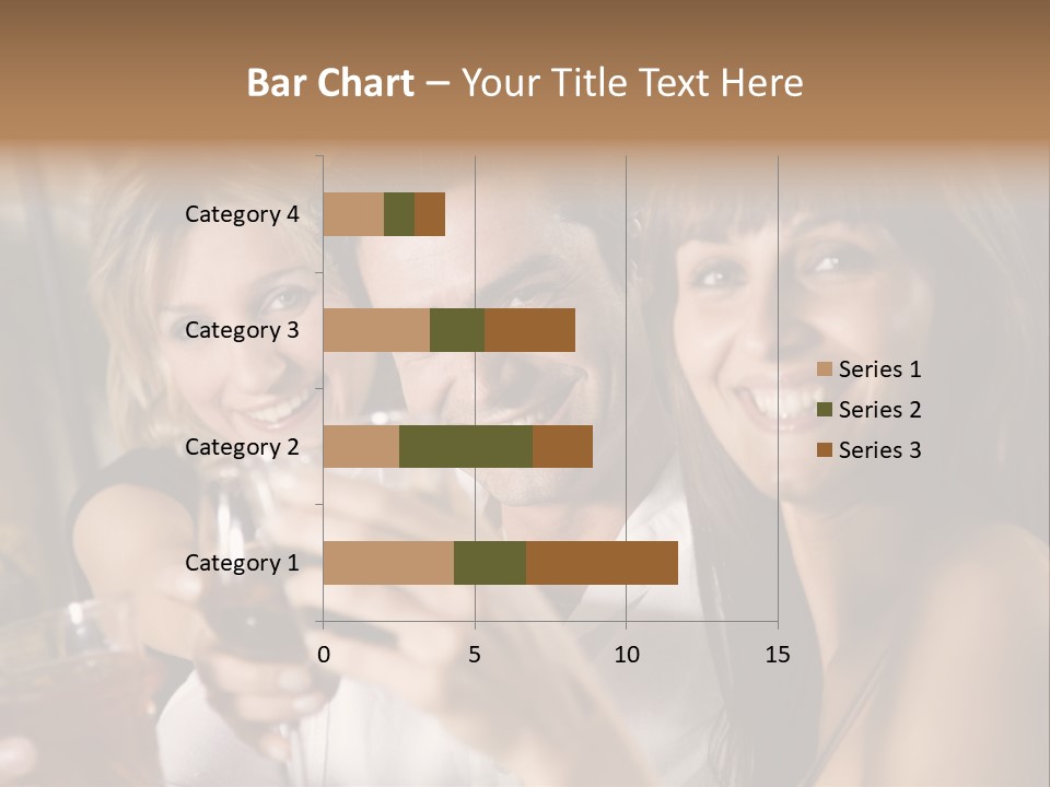 Healthy Living: Friends At A Restaurant Having Fun Together PowerPoint Template