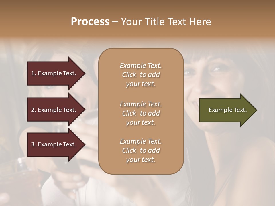 Healthy Living: Friends At A Restaurant Having Fun Together PowerPoint Template