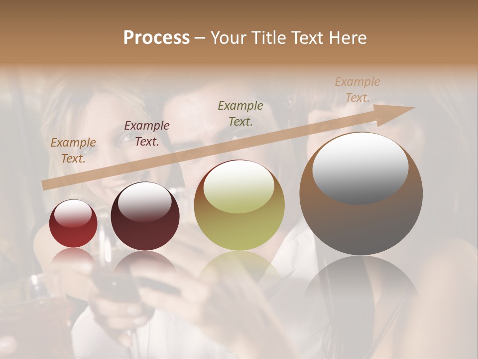 Healthy Living: Friends At A Restaurant Having Fun Together PowerPoint Template