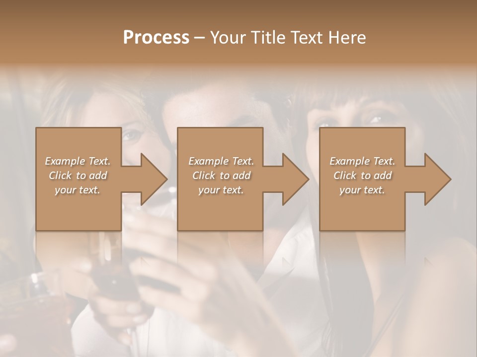 Healthy Living: Friends At A Restaurant Having Fun Together PowerPoint Template