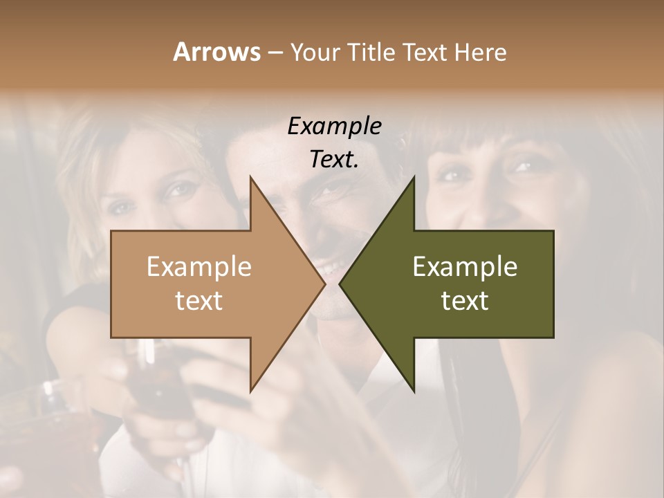 Healthy Living: Friends At A Restaurant Having Fun Together PowerPoint Template