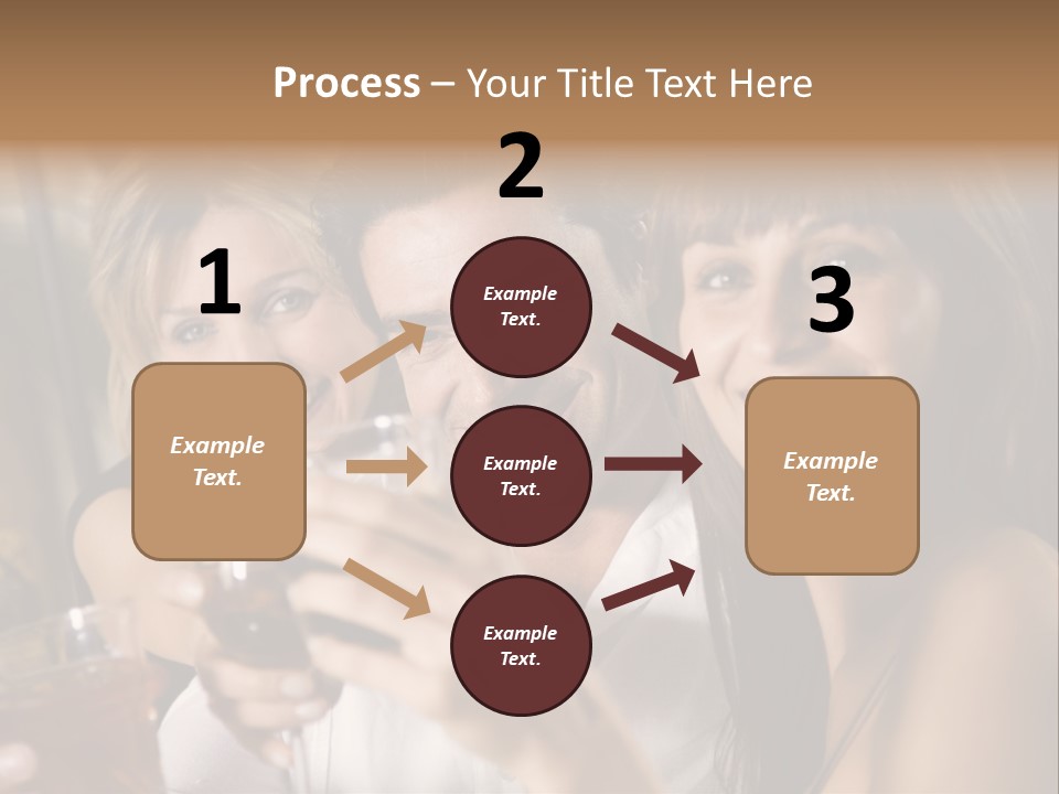 Healthy Living: Friends At A Restaurant Having Fun Together PowerPoint Template