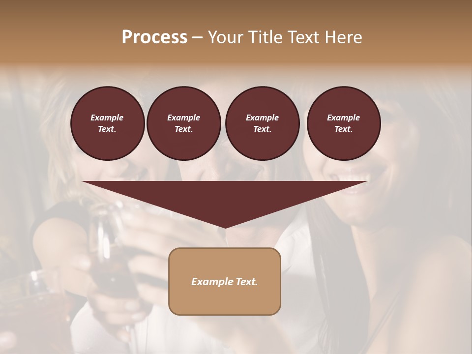 Healthy Living: Friends At A Restaurant Having Fun Together PowerPoint Template