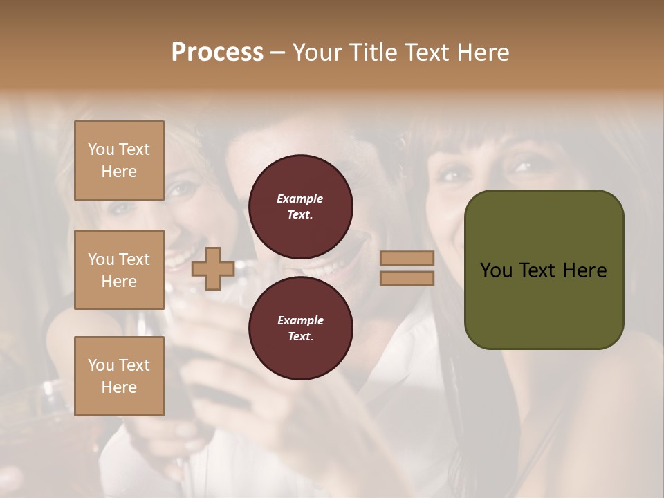 Healthy Living: Friends At A Restaurant Having Fun Together PowerPoint Template