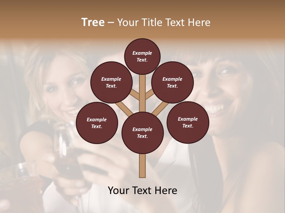 Healthy Living: Friends At A Restaurant Having Fun Together PowerPoint Template