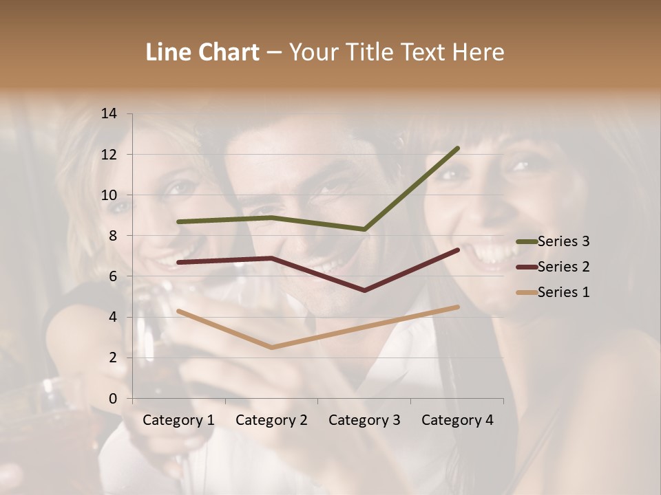 Healthy Living: Friends At A Restaurant Having Fun Together PowerPoint Template