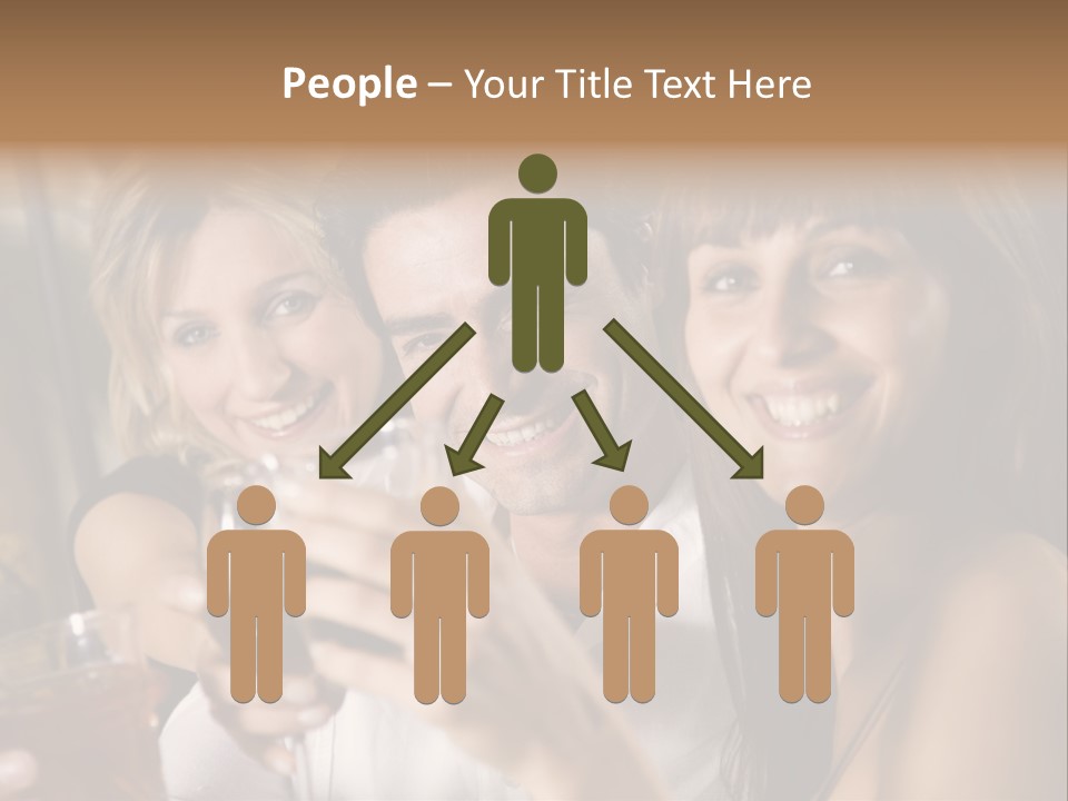 Healthy Living: Friends At A Restaurant Having Fun Together PowerPoint Template