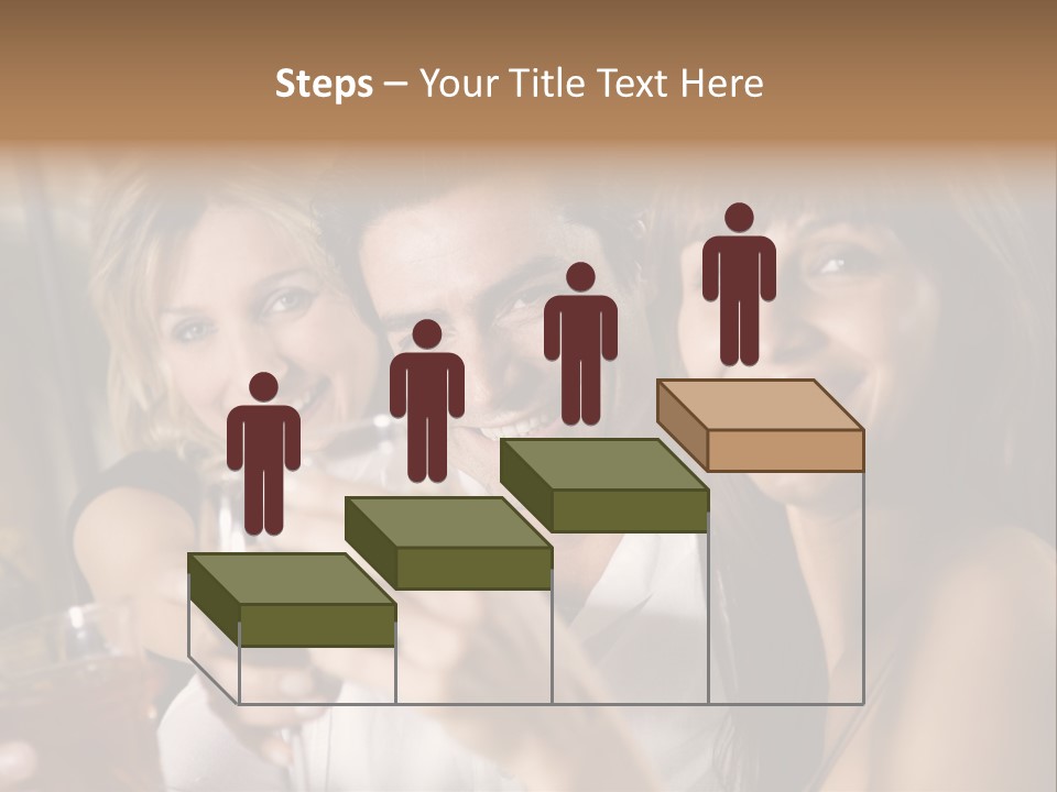 Healthy Living: Friends At A Restaurant Having Fun Together PowerPoint Template