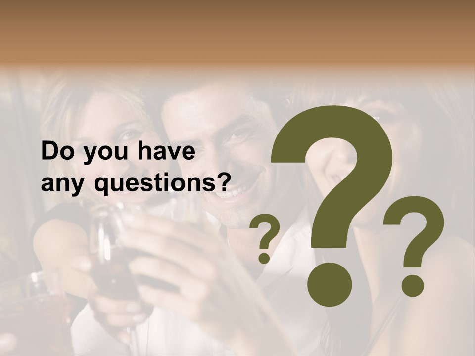 Healthy Living: Friends At A Restaurant Having Fun Together PowerPoint Template