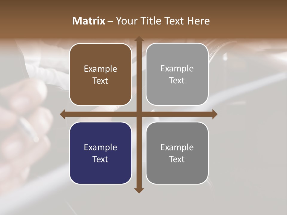 Row Of Hands Filling In A Form PowerPoint Template