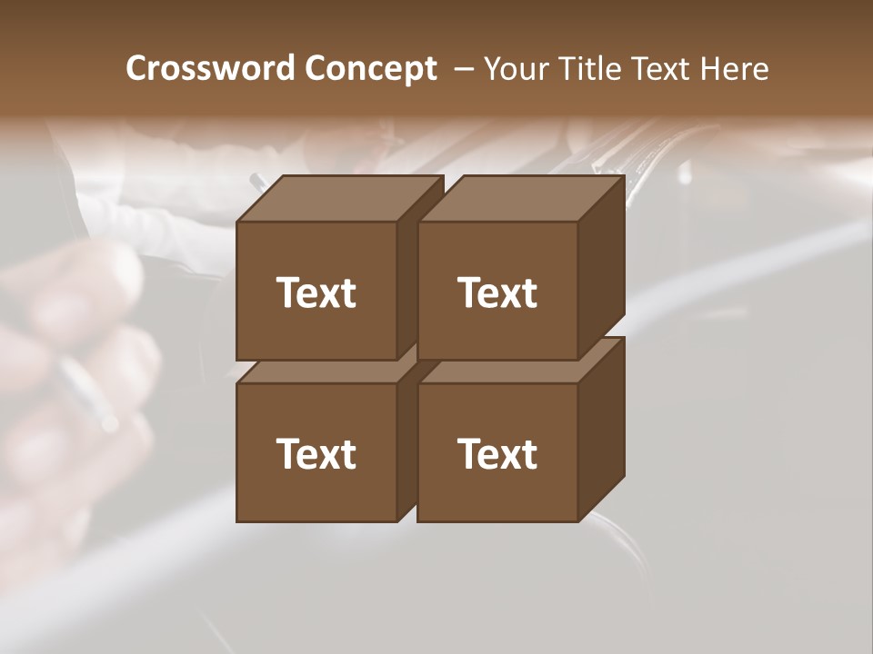 Row Of Hands Filling In A Form PowerPoint Template