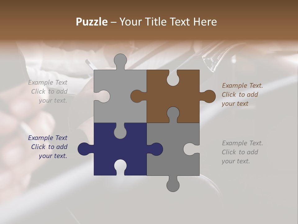Row Of Hands Filling In A Form PowerPoint Template