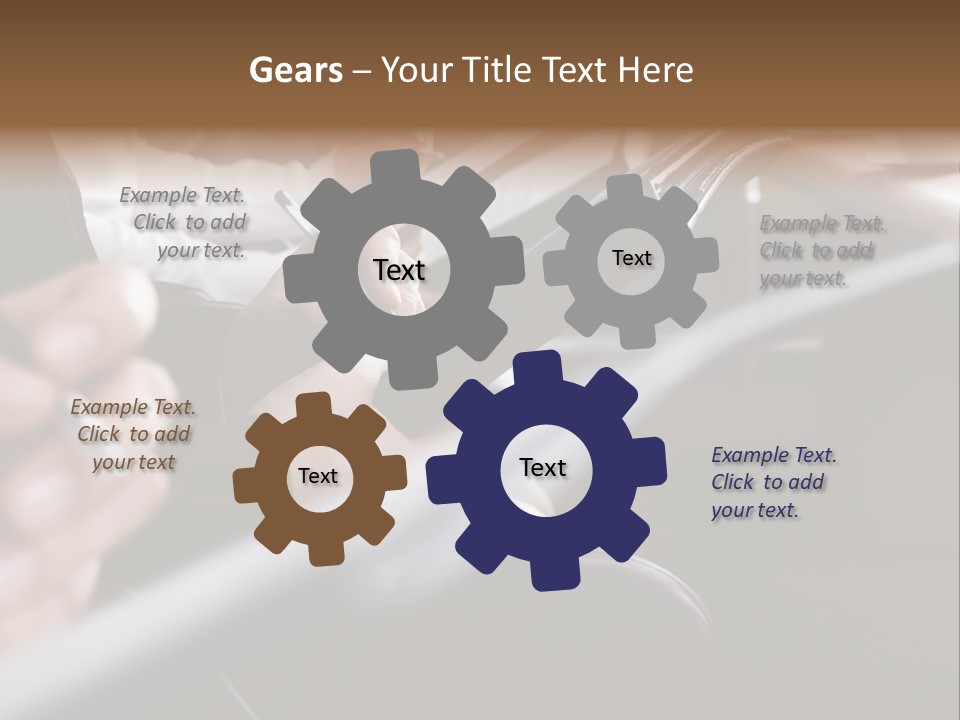 Row Of Hands Filling In A Form PowerPoint Template