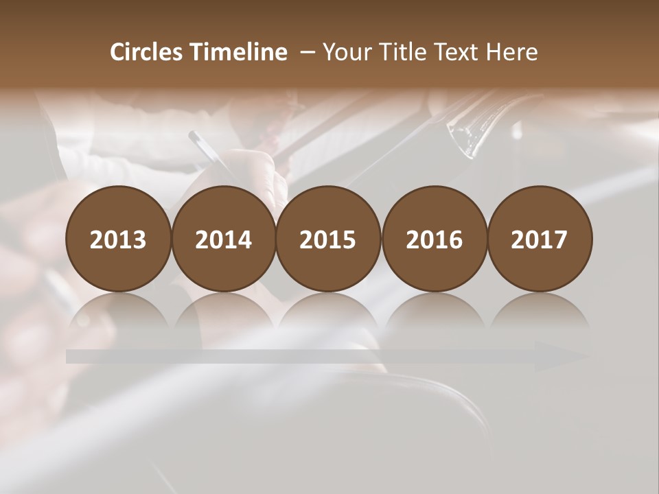 Row Of Hands Filling In A Form PowerPoint Template